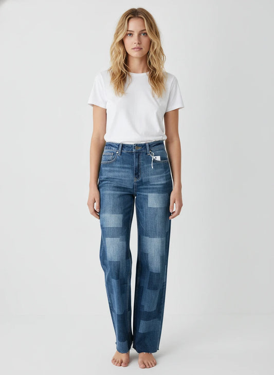ANNIEWEAR BLOCK PRINT JEANS