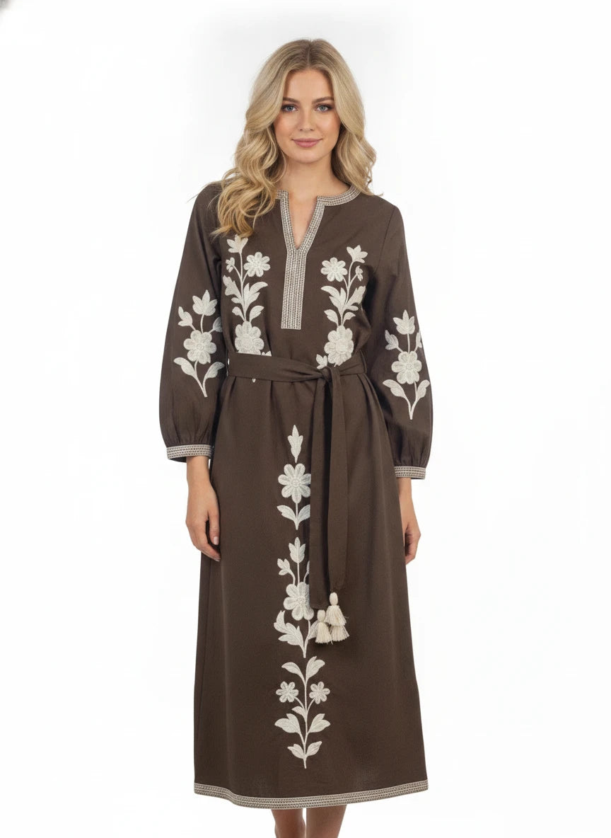 VICTORIA DUNN QUINN CEDAR VINE DRESS