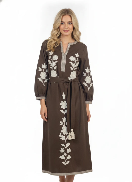 VICTORIA DUNN QUINN CEDAR VINE DRESS