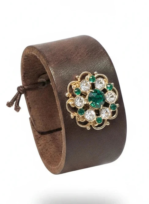 MADE IN THE DEEP SOUTH LEATHER CUFF BRACELET  AD412