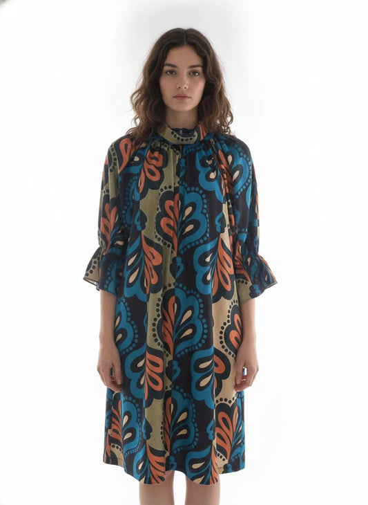 MAUDE VIVANTE MORGAN/CLOVER ARRAY DRESS