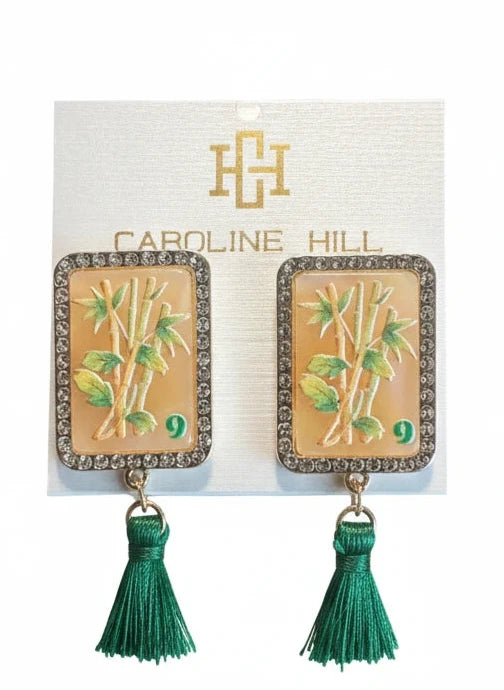 CAROLINE HILL RACK EM EARRING in Green