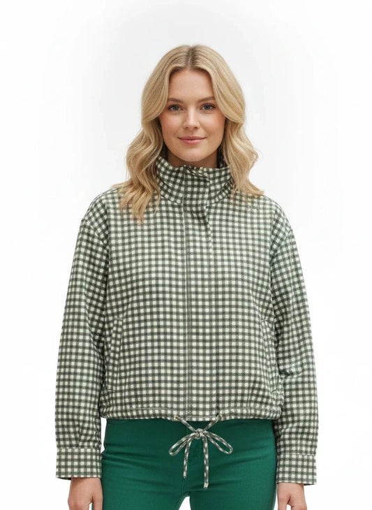 ENTRO GREEN GINGHAM CHECK JACKET