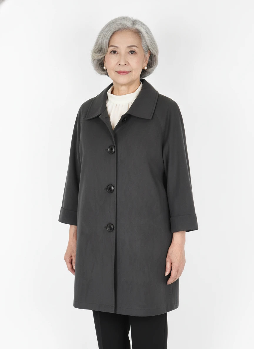 BOHO CHIC SUEDE LOOK SWING JACKET (Black)