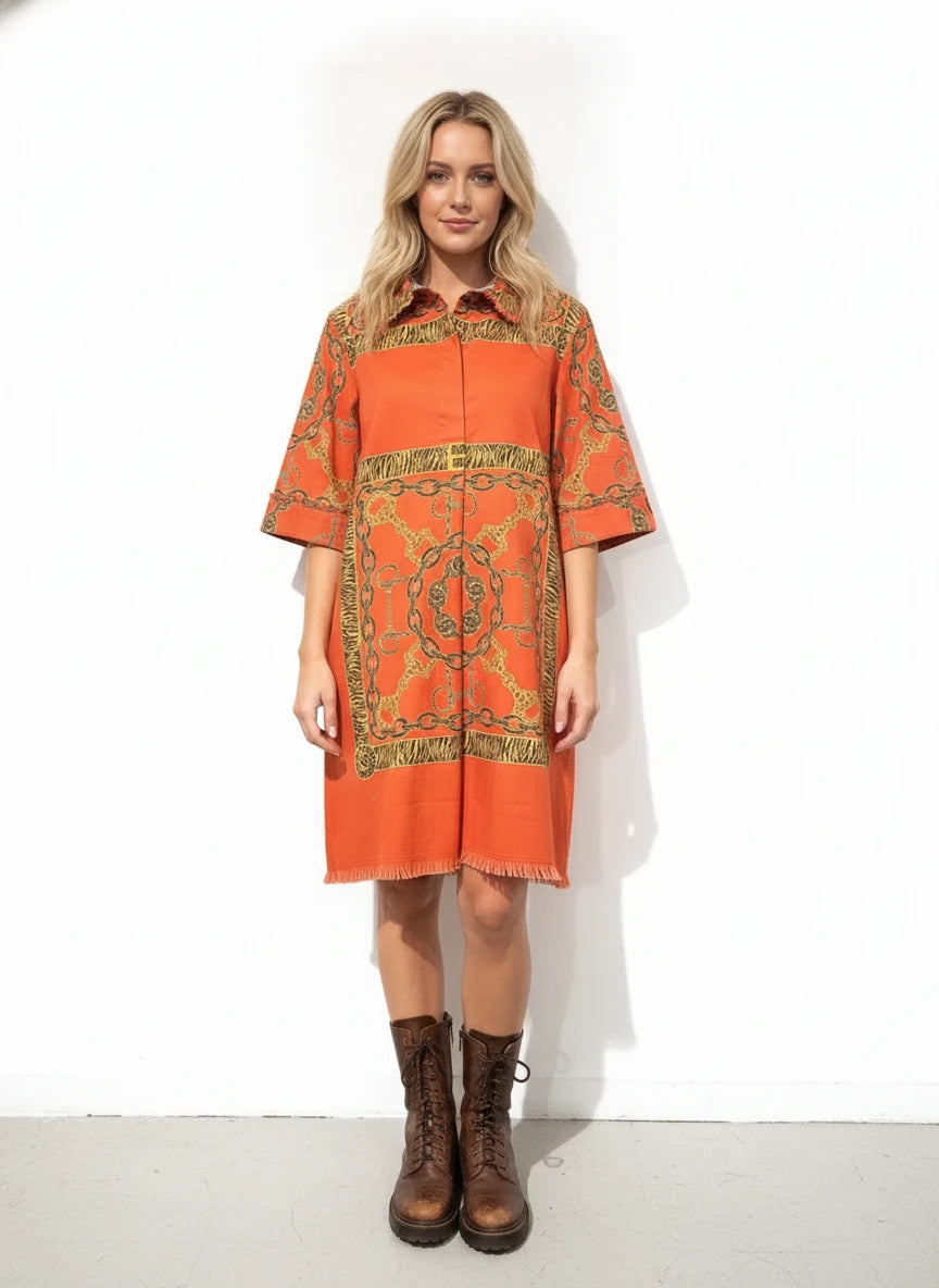 DIZZY LIZZIE CHEETAH BELT DRESS