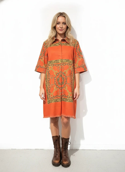 DIZZY LIZZIE CHEETAH BELT DRESS