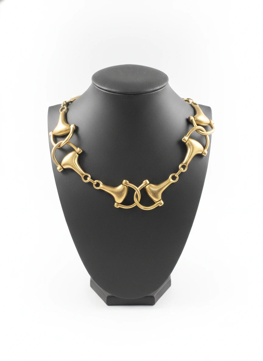 YOCHI HORSE BIT LINK NECKLACE